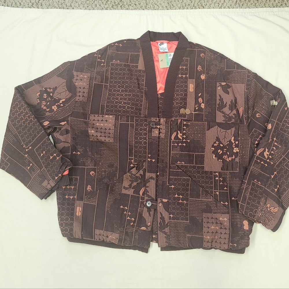 Nike Womens Naomi Osaka Jacquard Oversized Jacket Size XL